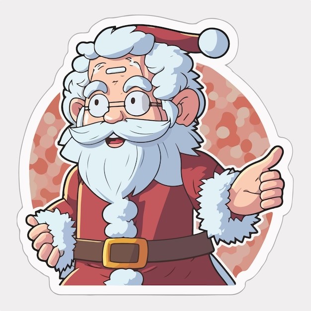 卡通可爱圣诞老人插画