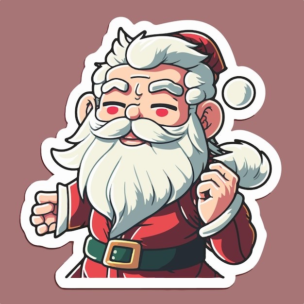 卡通可爱圣诞老人插画