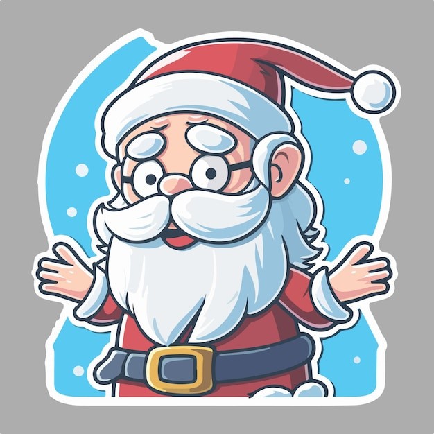 卡通可爱圣诞老人插画