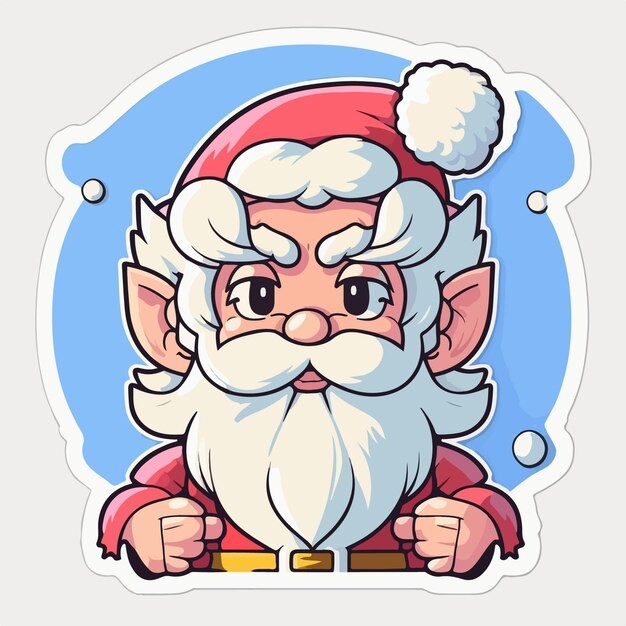 卡通可爱圣诞老人插画