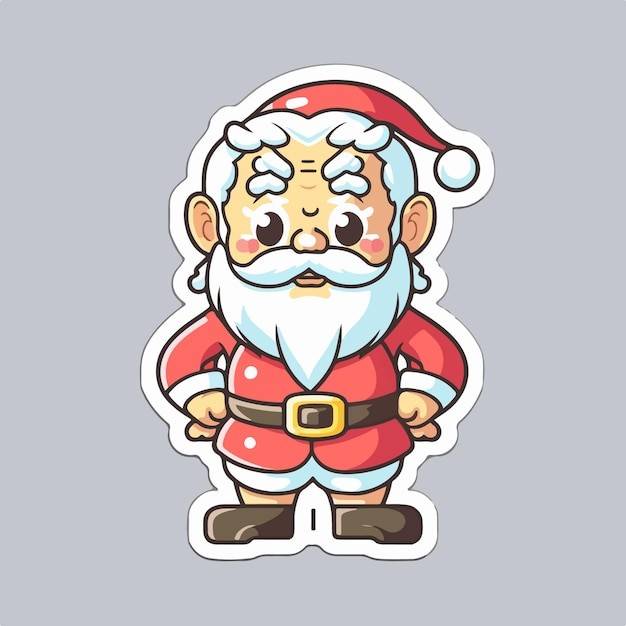 卡通可爱圣诞老人插画