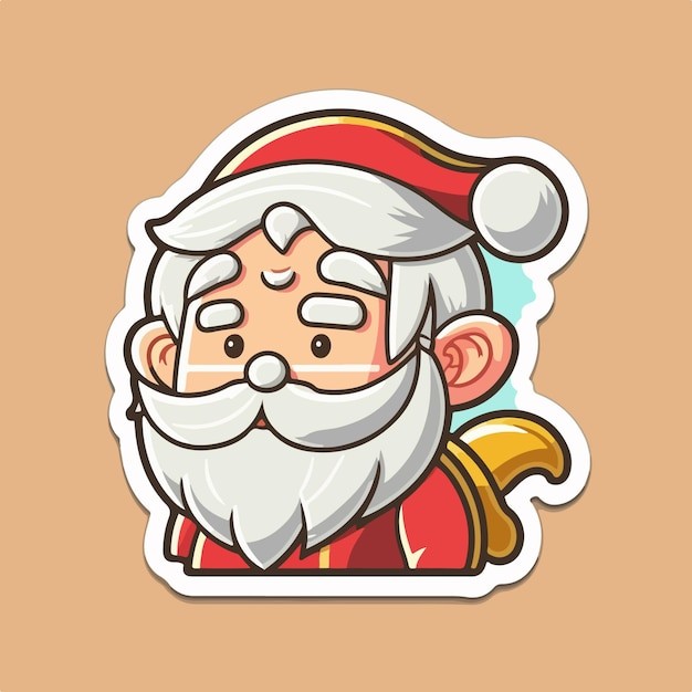 卡通可爱圣诞老人插画