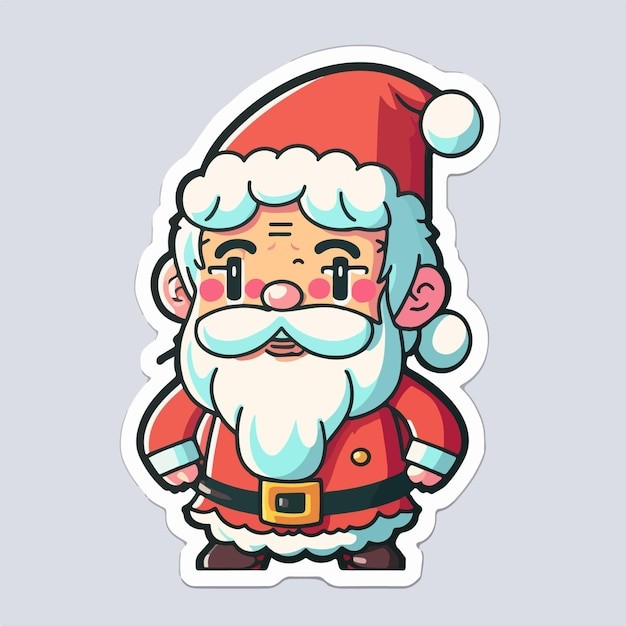 卡通可爱圣诞老人插画