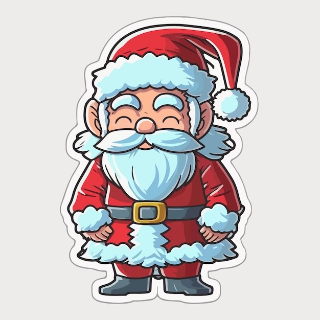 卡通可爱圣诞老人插画