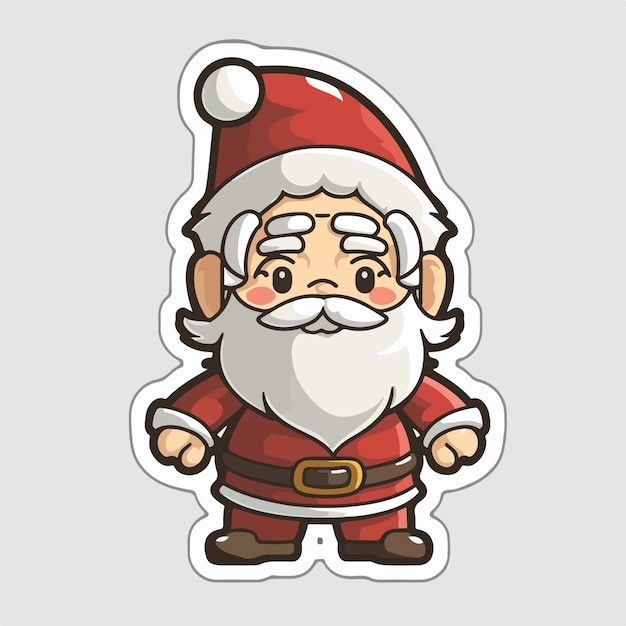 卡通可爱圣诞老人插画