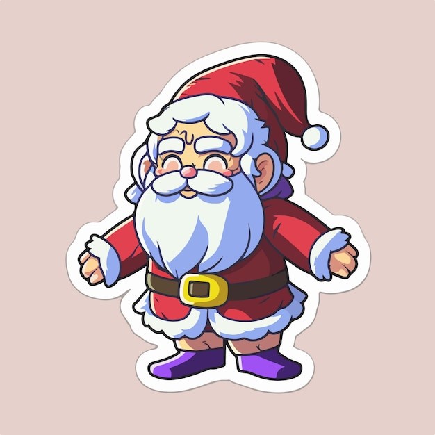 卡通可爱圣诞老人插画