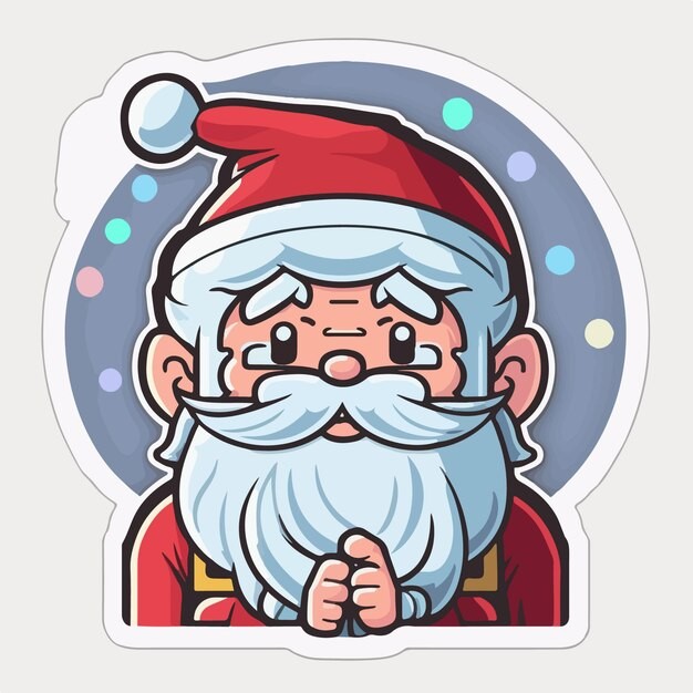 卡通可爱圣诞老人插画