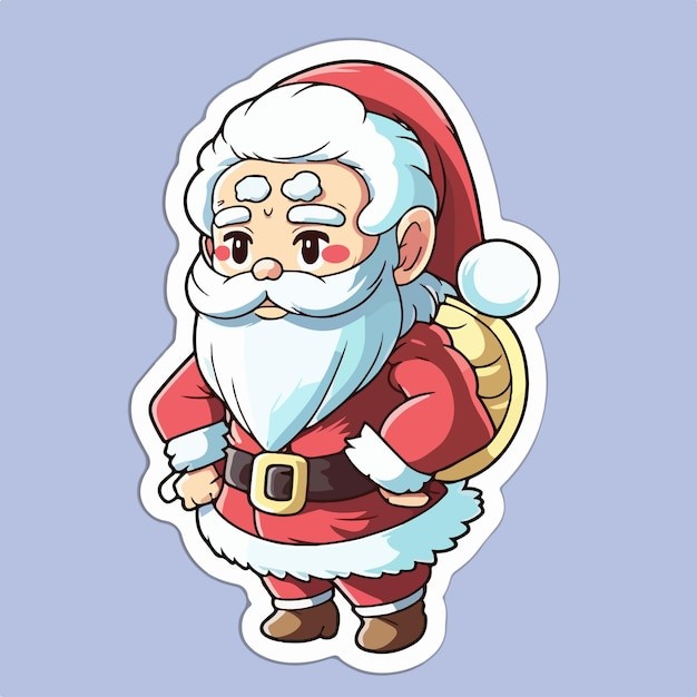 卡通可爱圣诞老人插画
