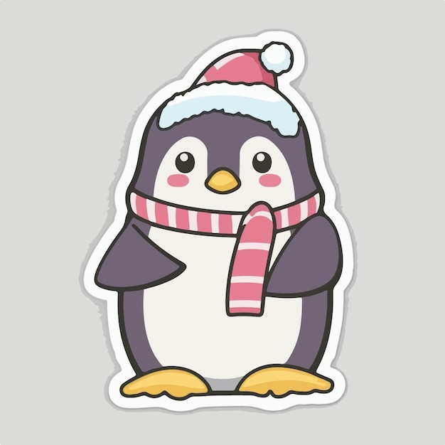 卡通可爱企鹅插画