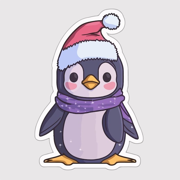 卡通可爱企鹅插画