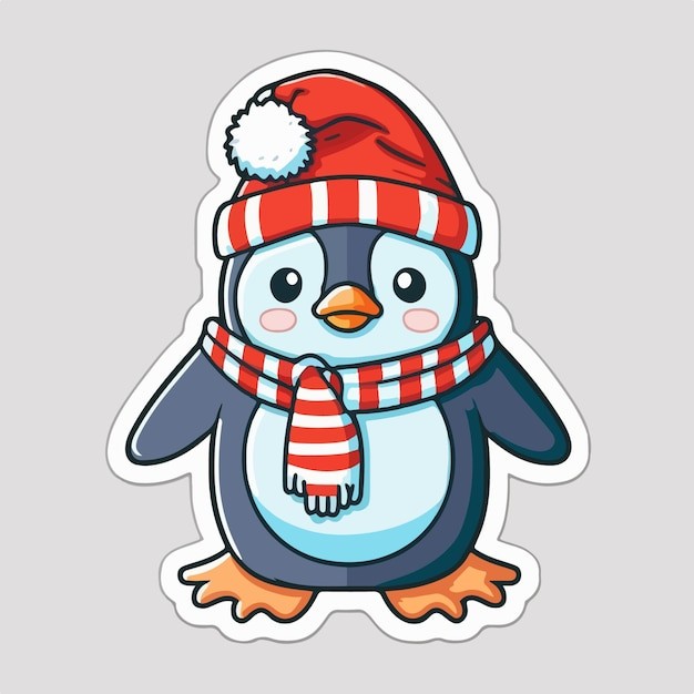 卡通可爱企鹅插画