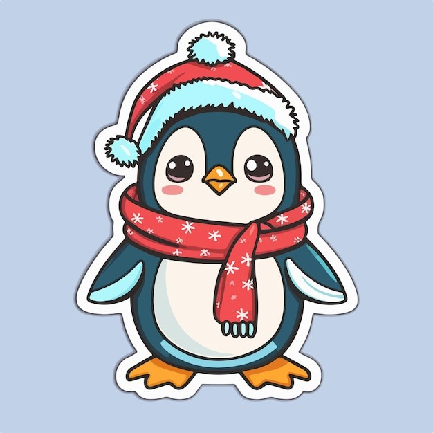 卡通可爱企鹅插画