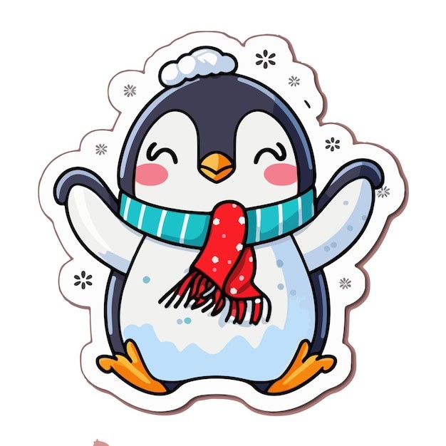 卡通可爱企鹅插画