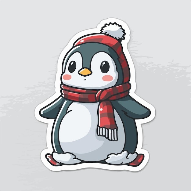 卡通可爱企鹅插画