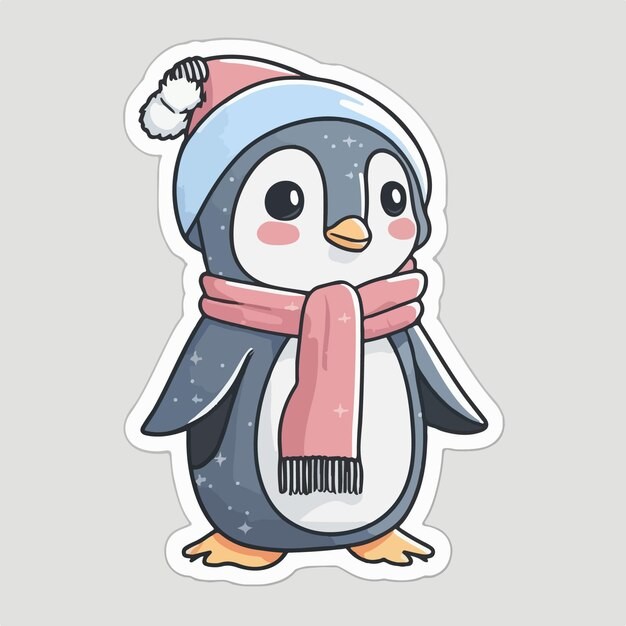 卡通可爱企鹅插画