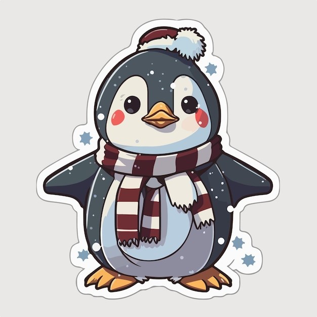 卡通可爱企鹅插画