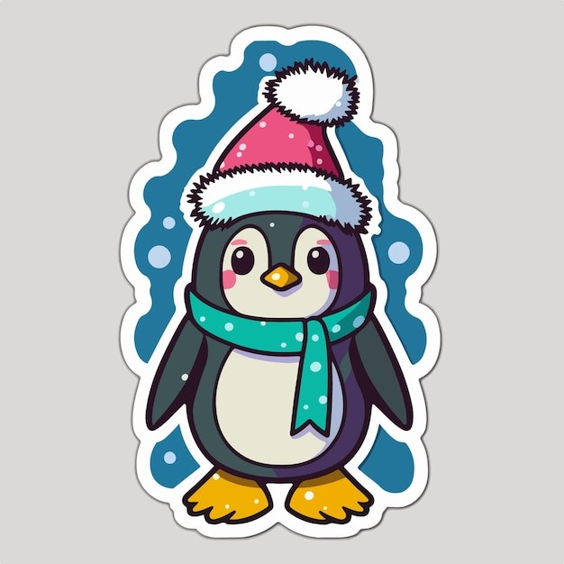 卡通可爱企鹅插画