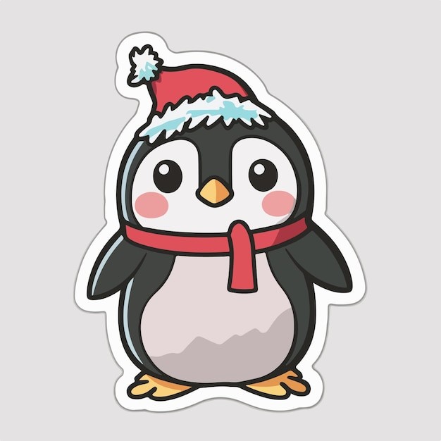 卡通可爱企鹅插画