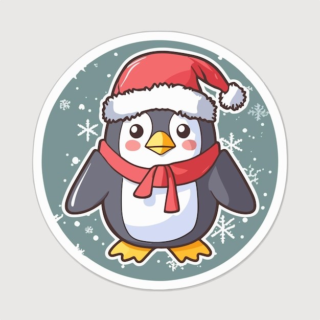 卡通可爱企鹅插画