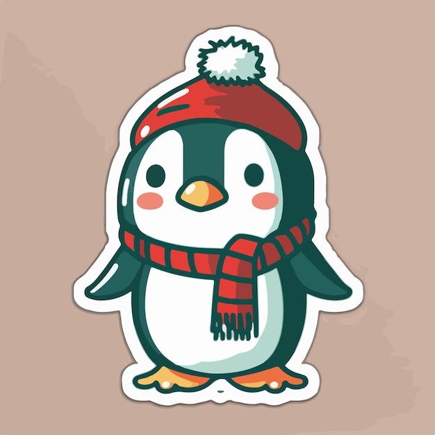 卡通可爱企鹅插画