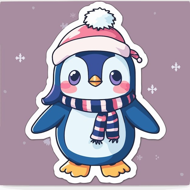 卡通可爱企鹅插画