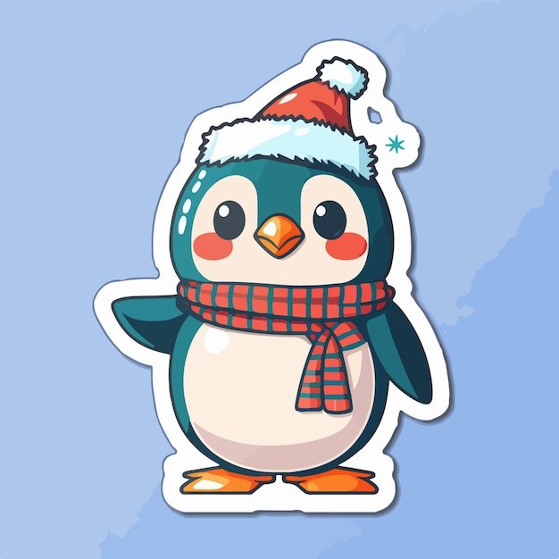 卡通可爱企鹅插画