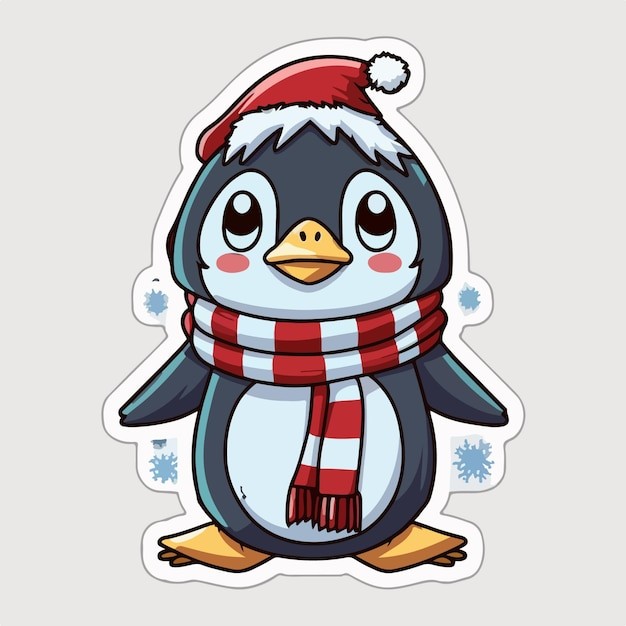 卡通可爱企鹅插画