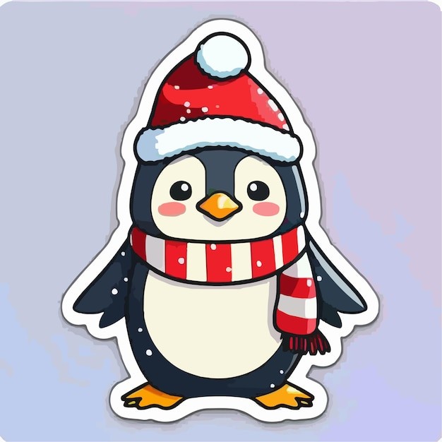 卡通可爱企鹅插画