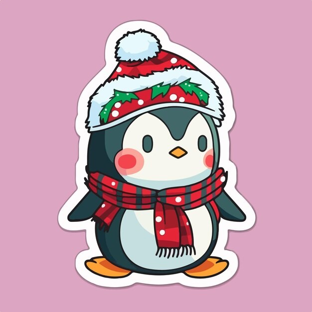 卡通可爱企鹅插画