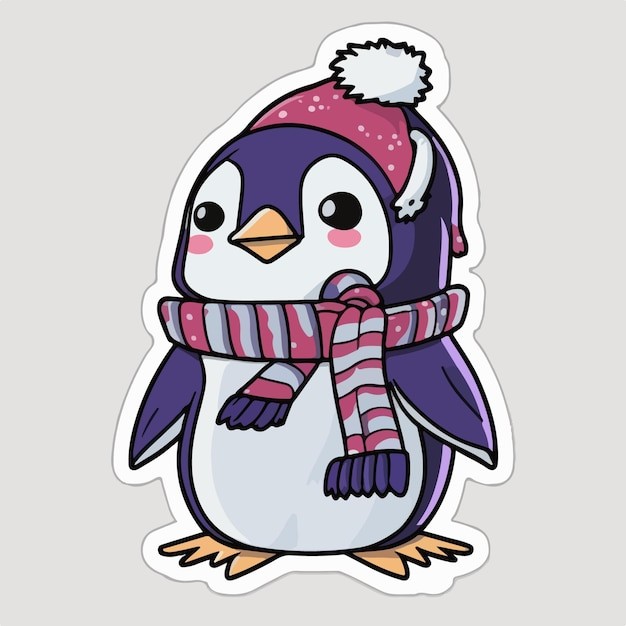 卡通可爱企鹅插画