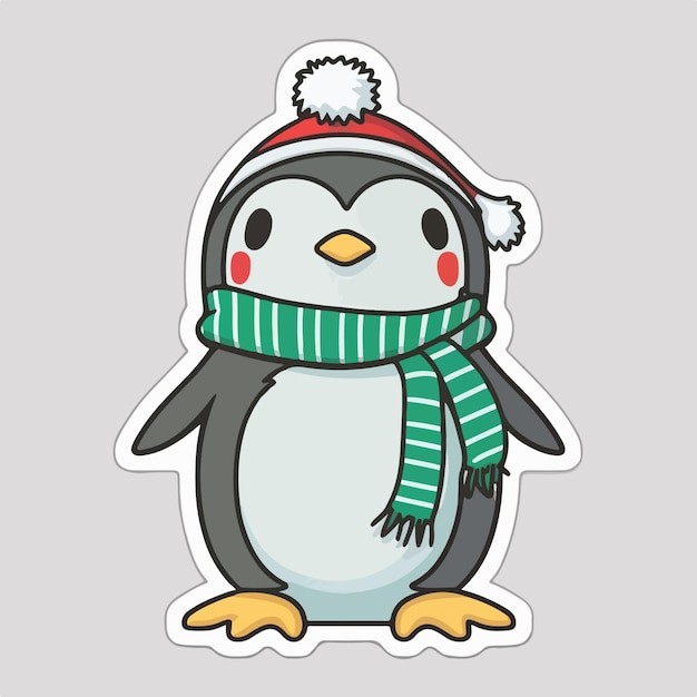 卡通可爱企鹅插画