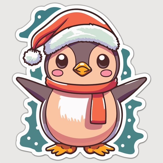 卡通可爱企鹅插画