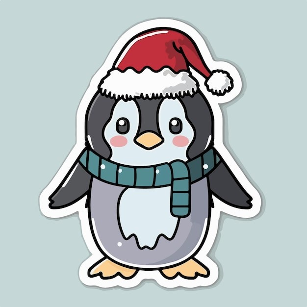 卡通可爱企鹅插画