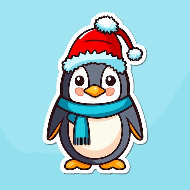 卡通可爱企鹅插画