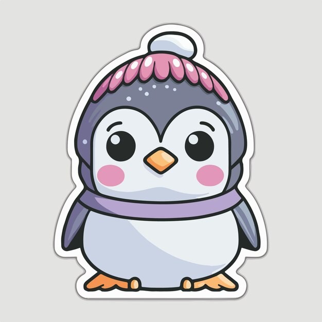 卡通可爱企鹅插画