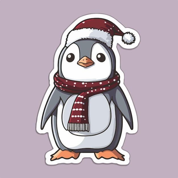 卡通可爱企鹅插画