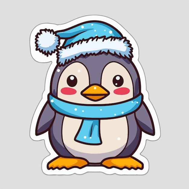 卡通可爱企鹅插画