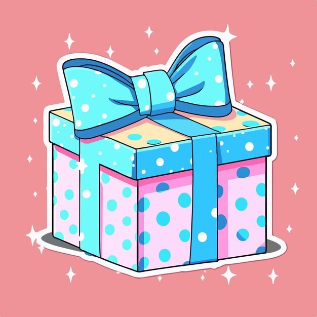 卡通可爱礼物盒插画