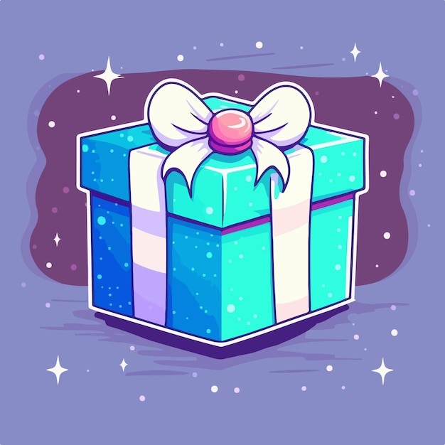 卡通可爱礼物盒插画