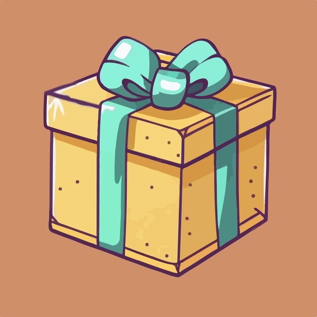 卡通可爱礼物盒插画