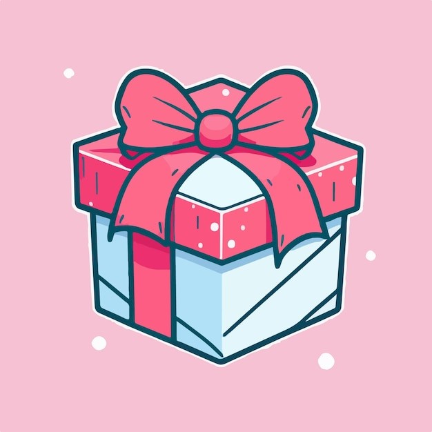 卡通可爱礼物盒插画