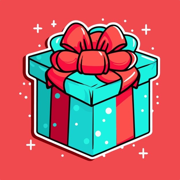 卡通可爱礼物盒插画
