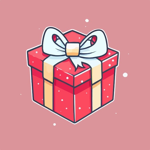 卡通可爱礼物盒插画