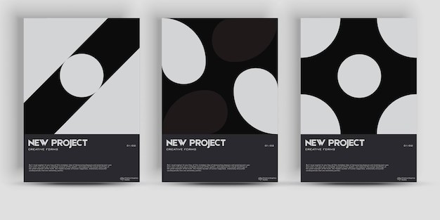 瑞士设计风格抽象图形海报模板