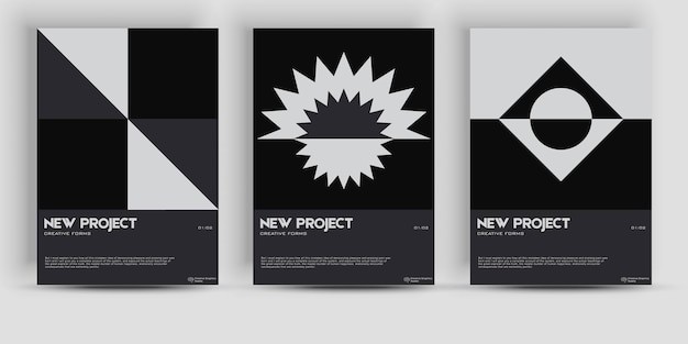 瑞士设计风格抽象图形海报模板