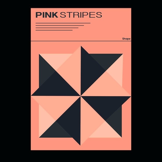 瑞士设计风格抽象图形海报模板