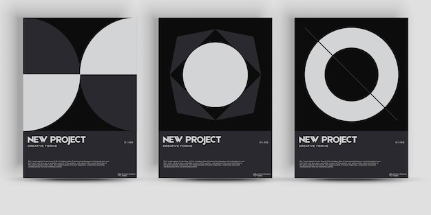 瑞士设计风格抽象图形海报模板