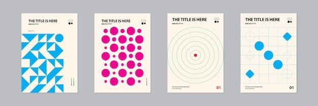 杂志封面抽象图形模板