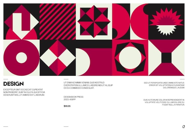 现代几何图形抽象海报模板