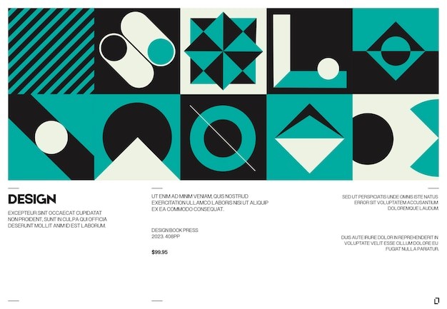 现代几何图形抽象海报模板